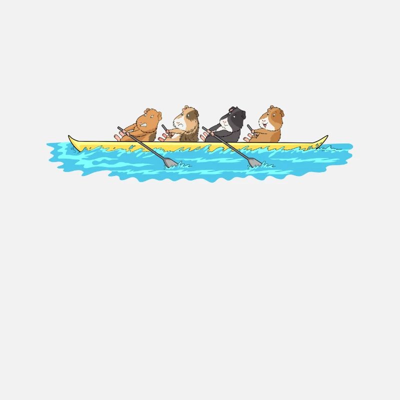Drôle de cochons d'Inde dans un bateau