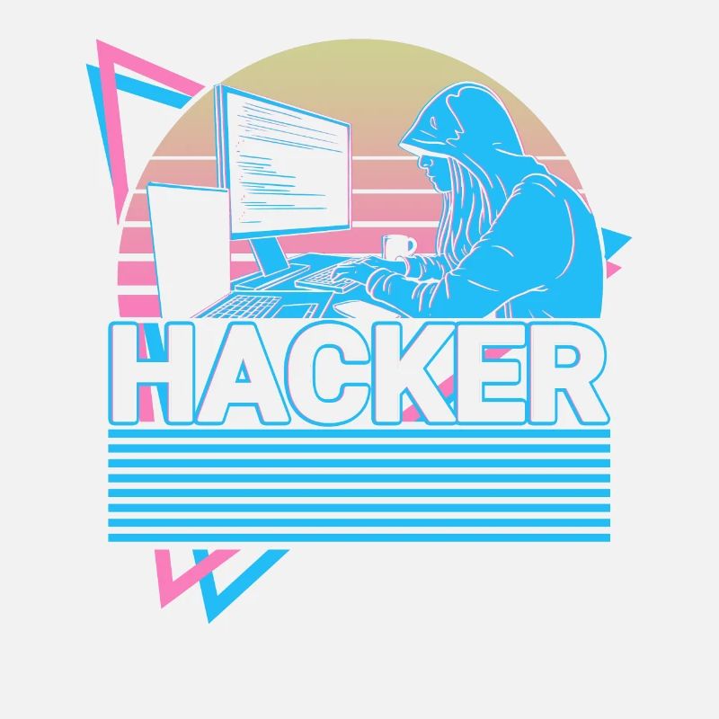 Hacker Coding Programmierer Vaporwave Ästhetisches