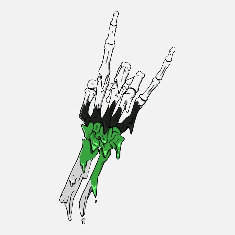Demiromantic Pride Flag Devil's Horn Skeleton S