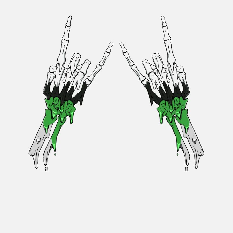 Demiromantic Pride Flag Devil's Horn Skeleton S