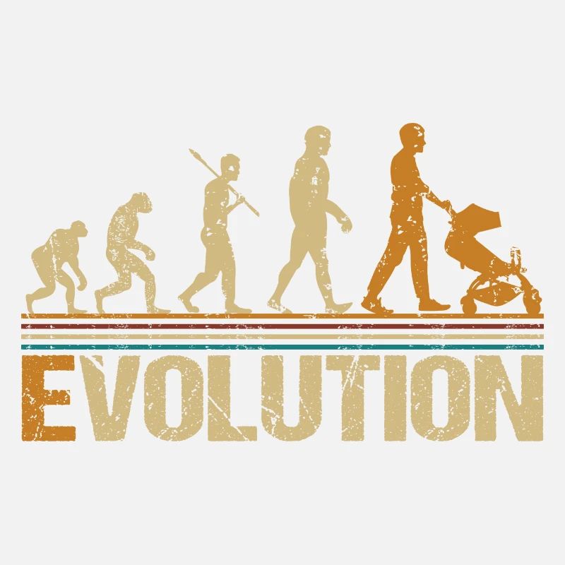 Papa père avec poussette évolution