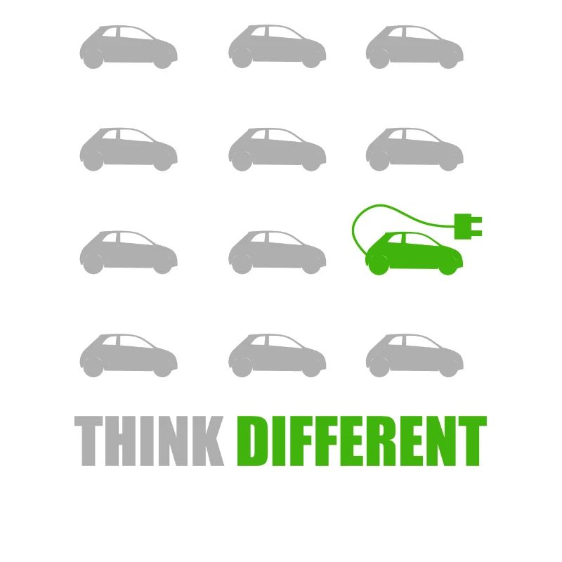 Think Different Elektroauto E-Auto Spruch I Klima