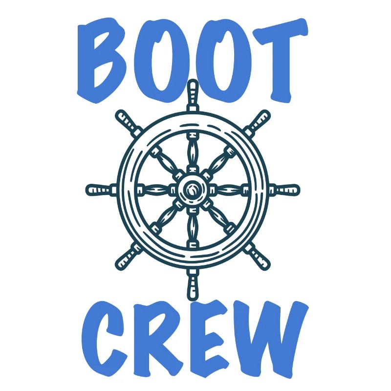 Boot Crew mit Anker