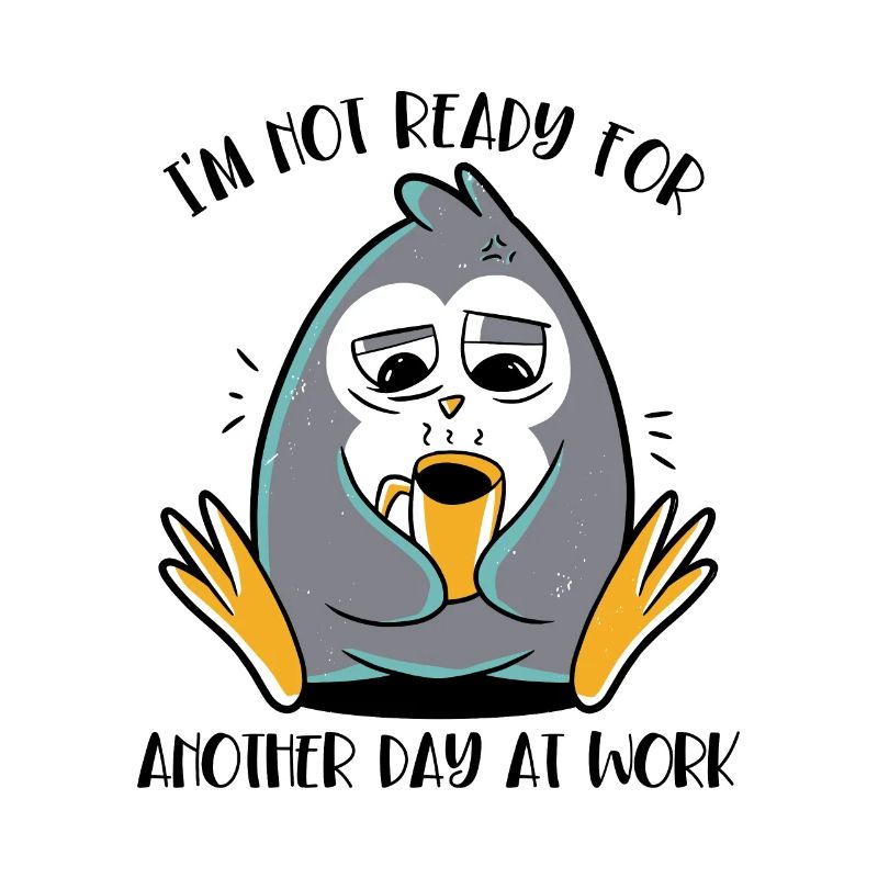 Not Ready For Another Day At Work Emperor Penguin