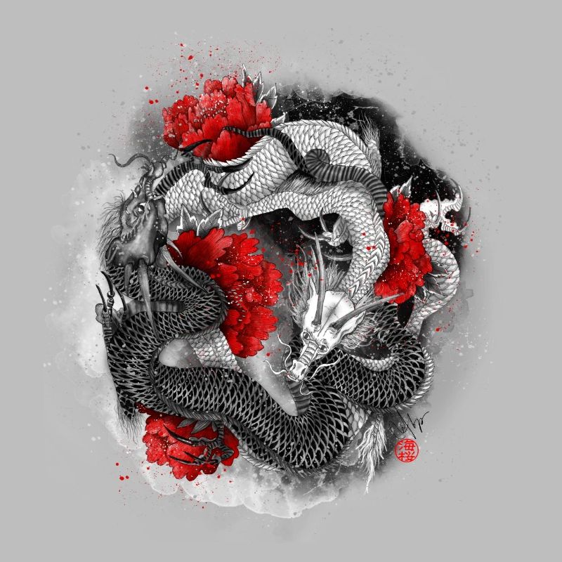 Der Drache, Ryu, ist ein mythisches Wassertier
