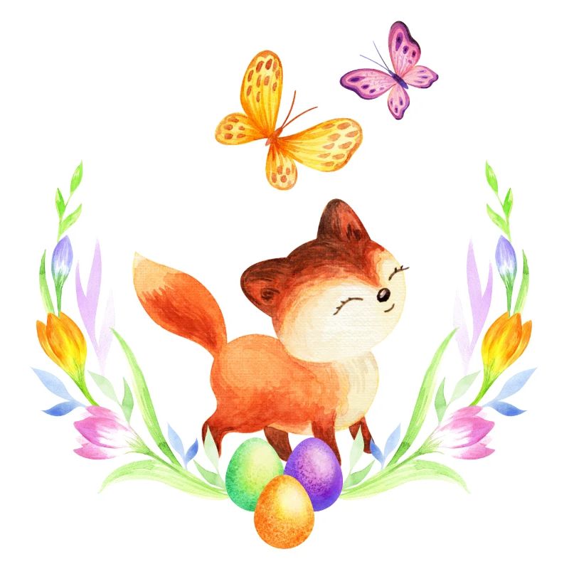 Easter fox spring spring flowers nature spring