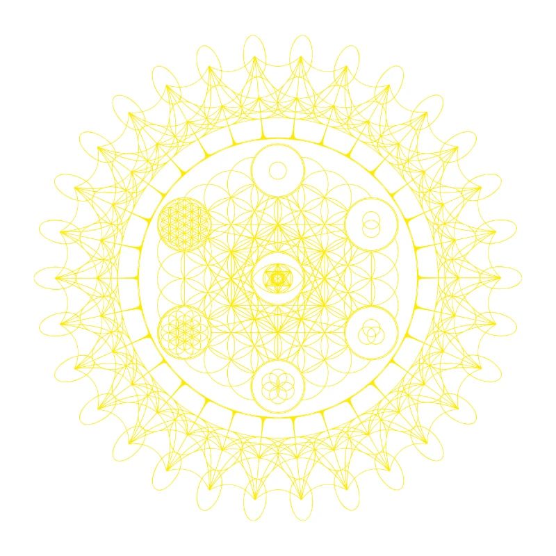 Évolution géométrique de l'oeil sacré de la fleur de Metatron