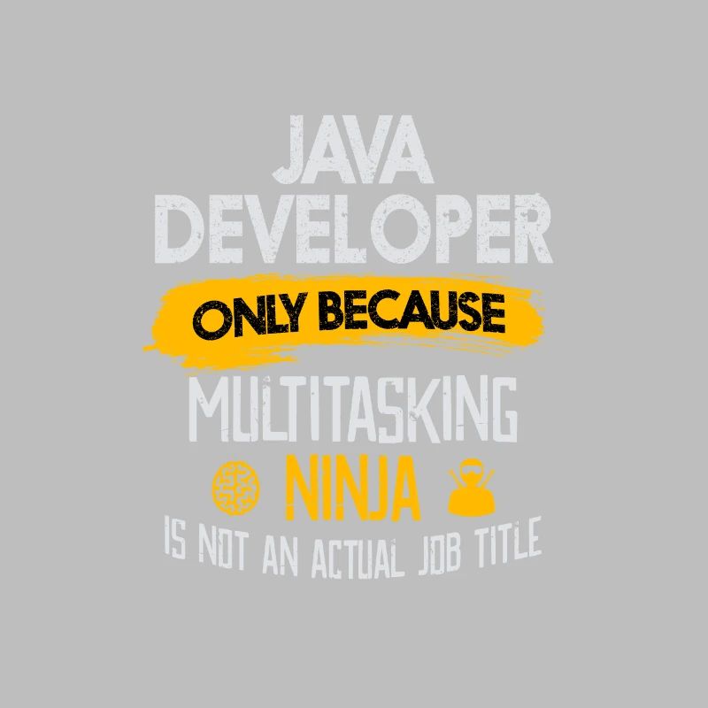 Java Developer Funny T-Shirt Ninja Job Title Tee