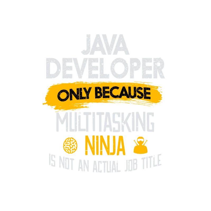 Java Developer Funny T-Shirt Ninja Job Title Tee