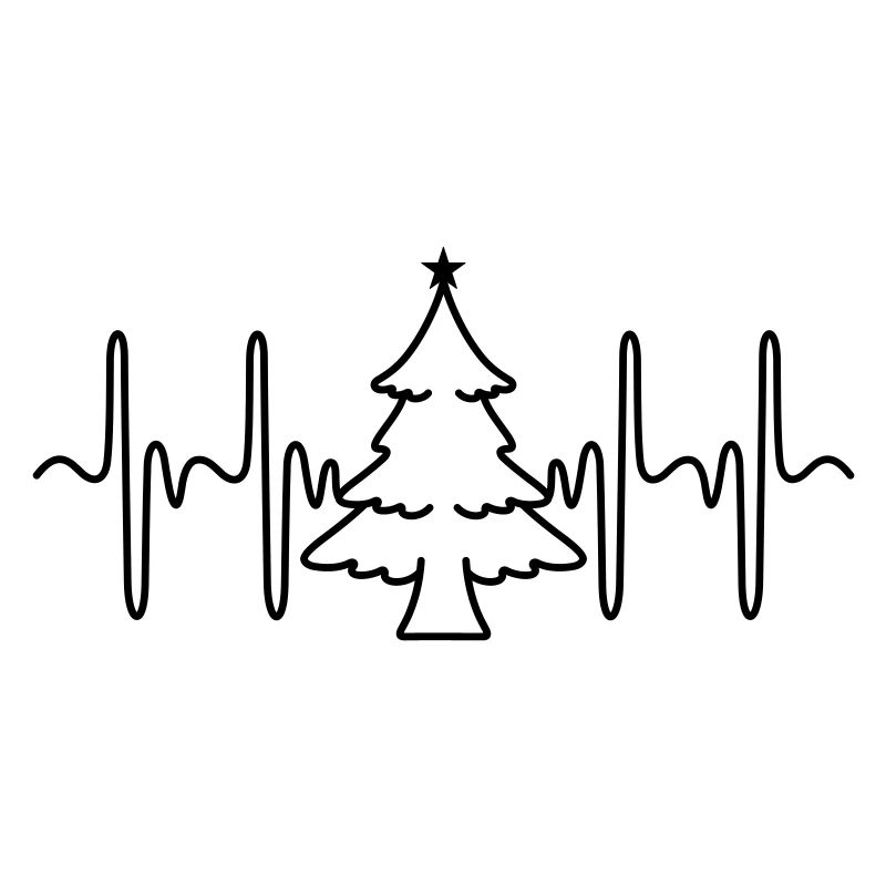Sapin de Noël Heartbeat (couleurs modifiables)