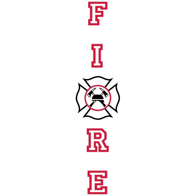 INCENDIE verticale avec croix de Malte