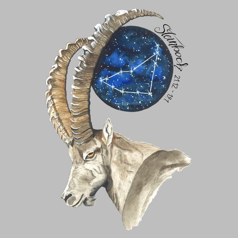 Sternzeichen Steinbock mit Datum und Sternbild