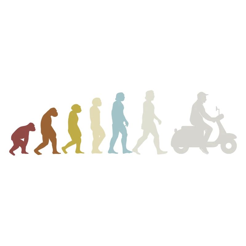 Mofa Moped Evolution Mopedfahrer Roller
