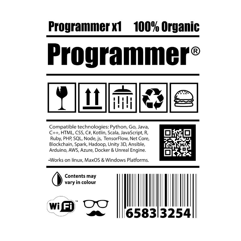 Coder programmer caffeine developer gift