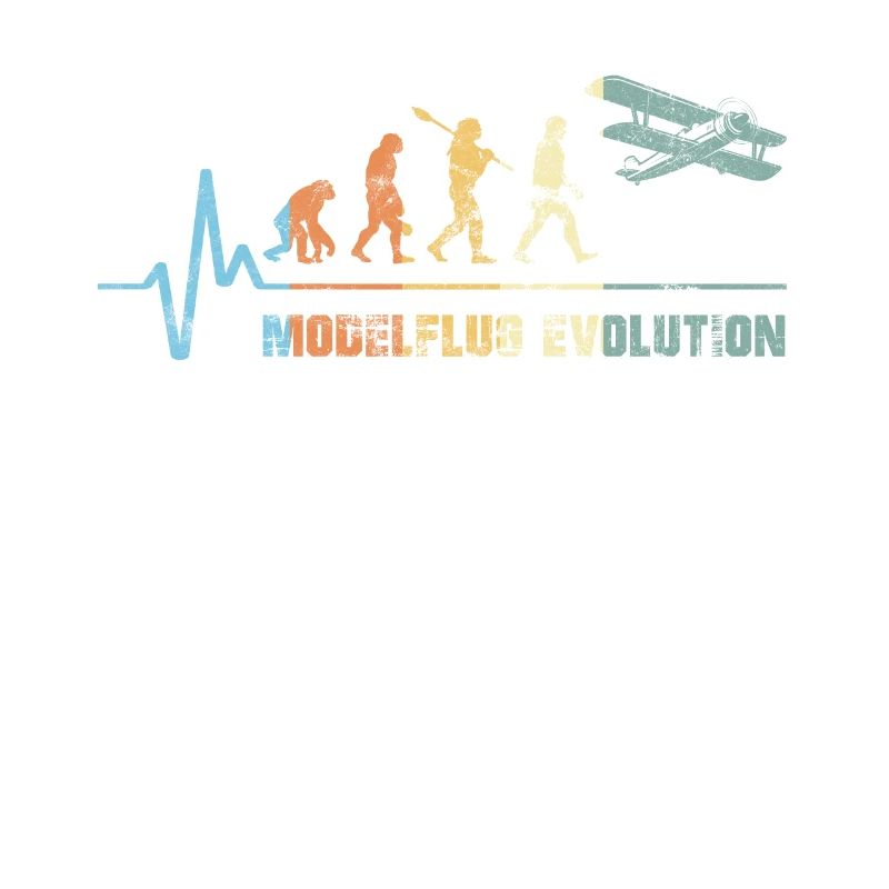 Evolution model flight airplane aviator funny ret