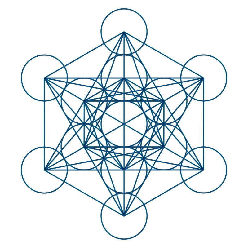 Metatron's Cube - blue