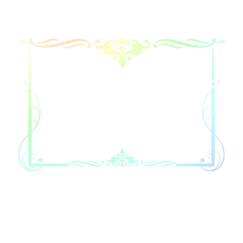 Colorful rectangular frame with ornaments