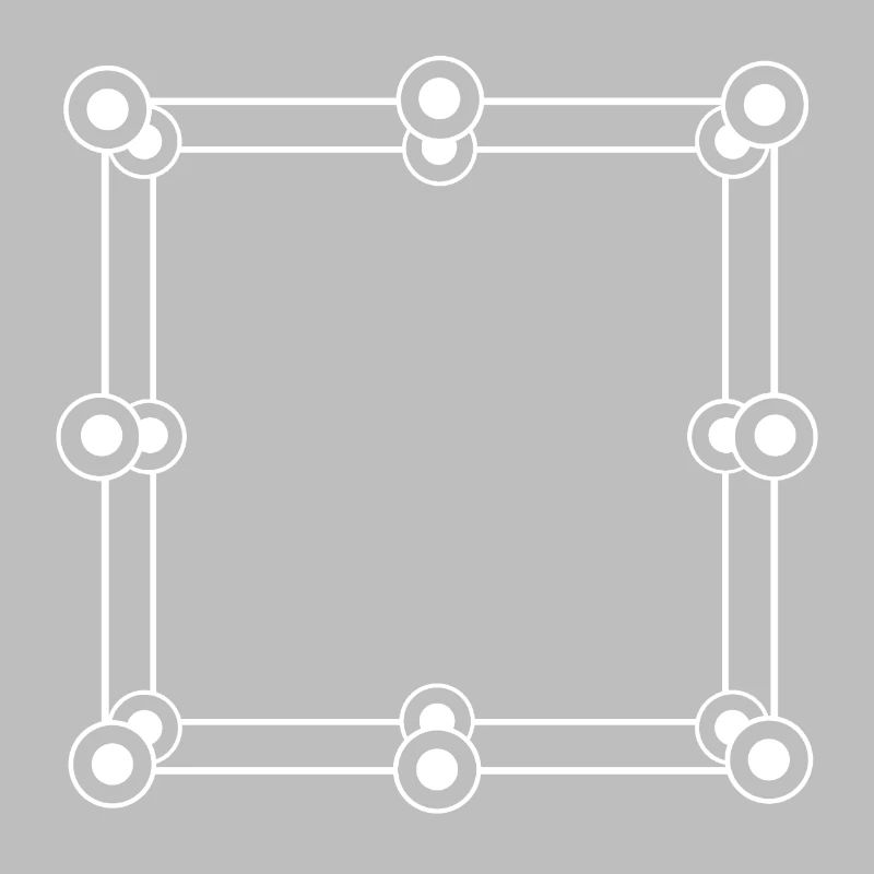 Futuristic frame with circles points