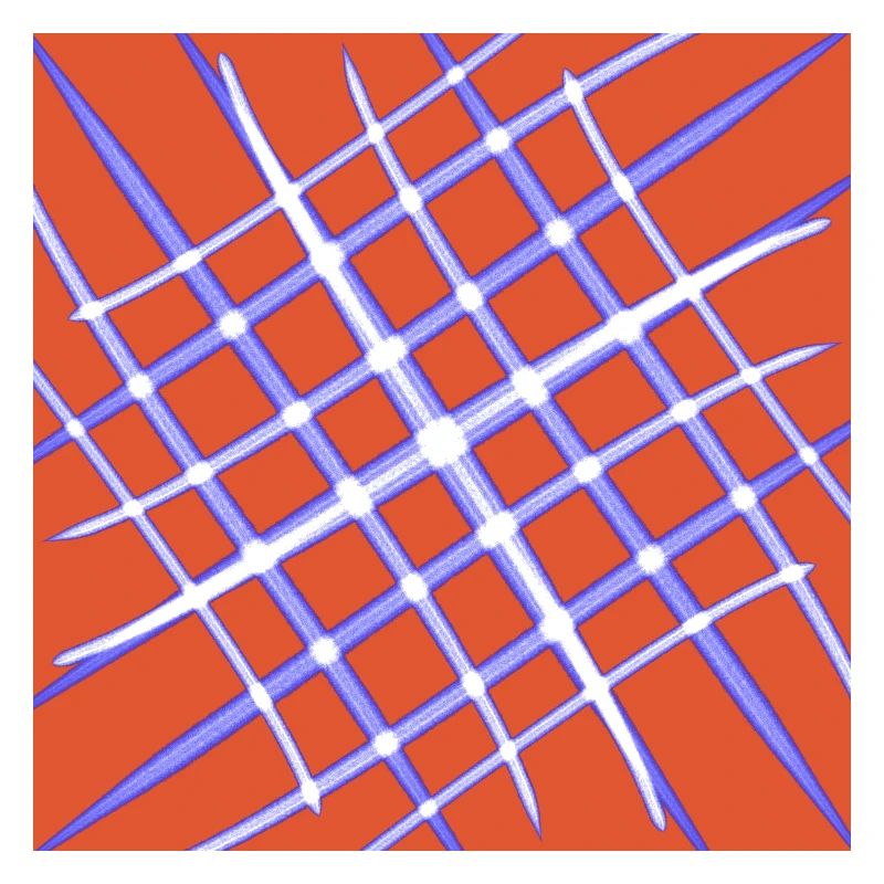 Grid pattern in white and blue