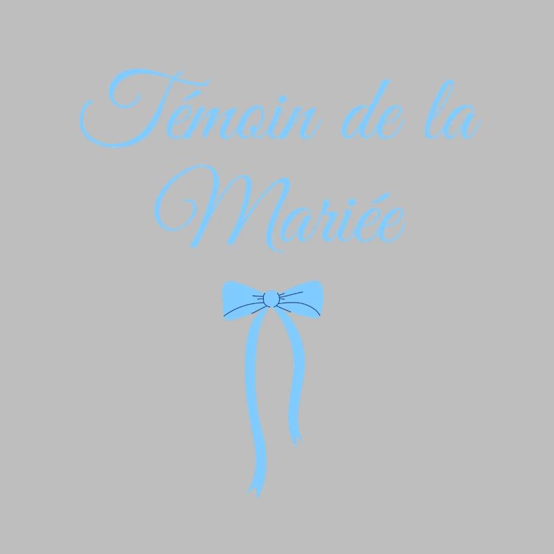 Témoin de la mariée noeud bleu