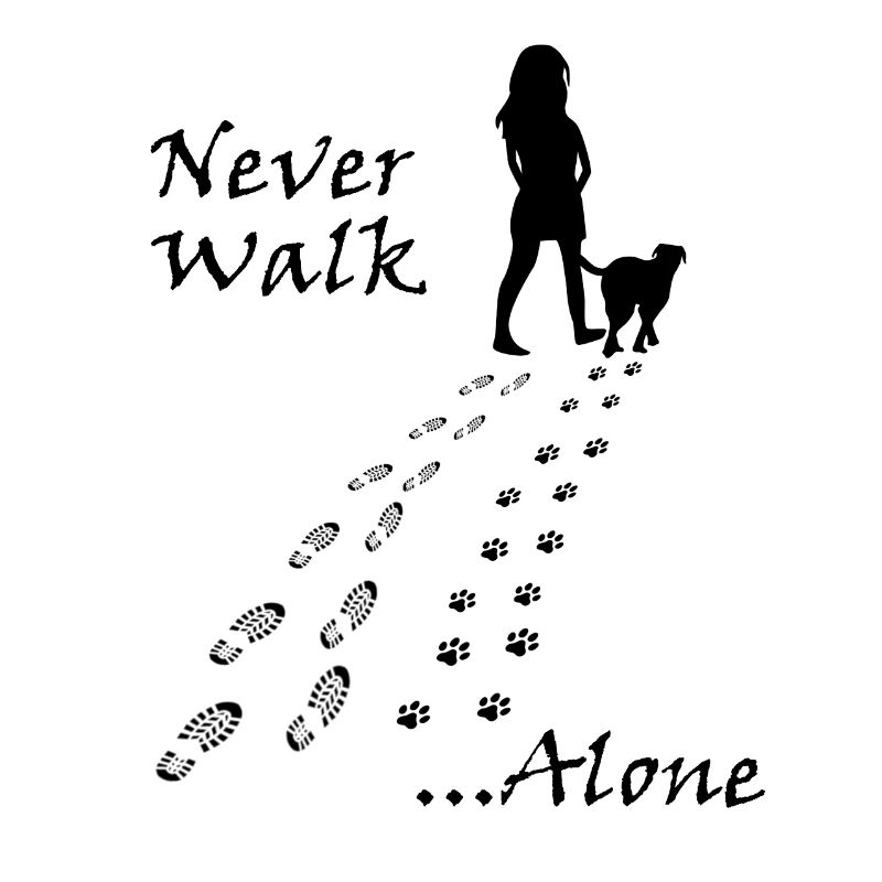 süßes Never walk alone Hunde Design