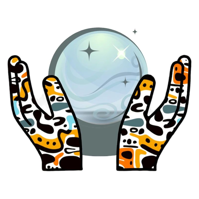 magic hands with glass ball