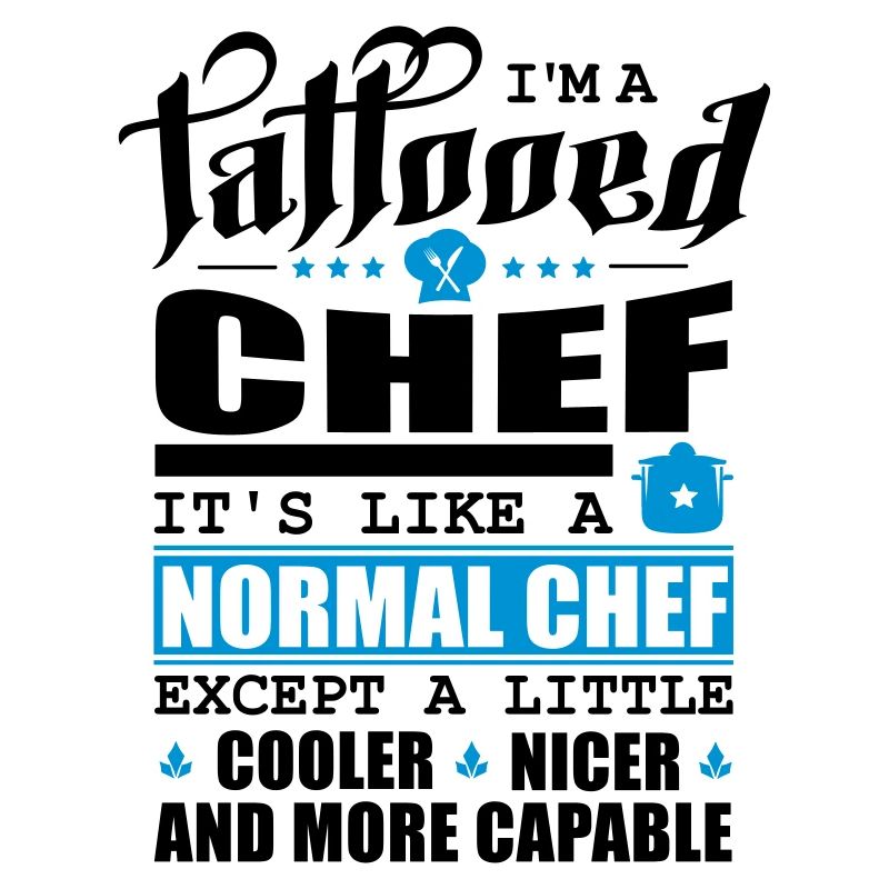 Tätowierter Chefkoch/Küchenchef, Tattooed Chef