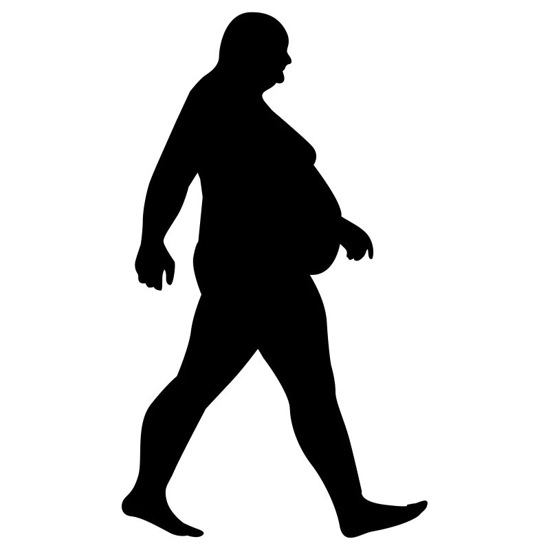Fat man running - graisse - d'entre eux sont obèse