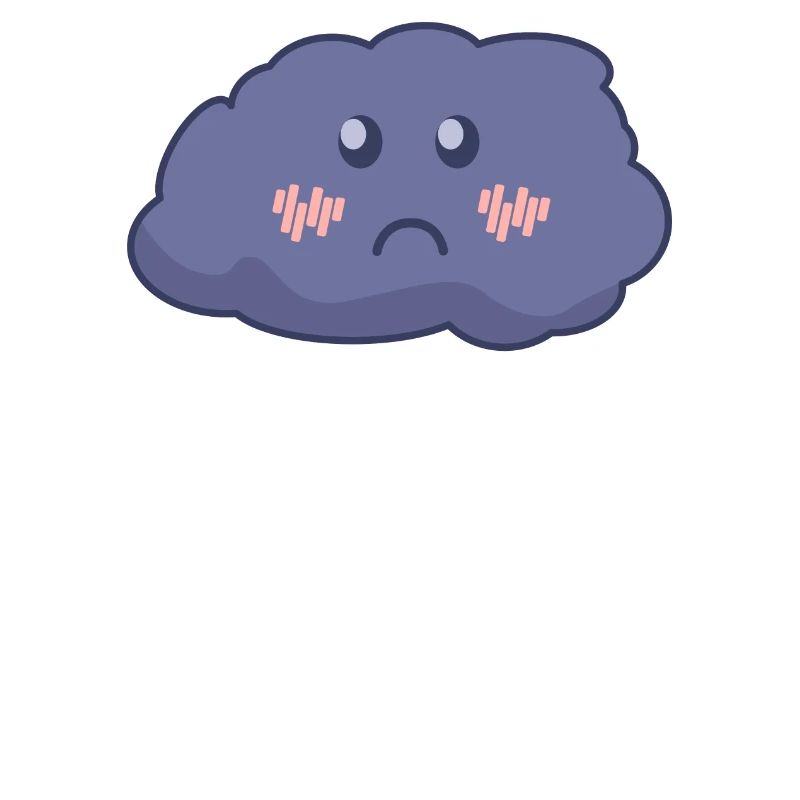 Shy rain cloud that makes it rain