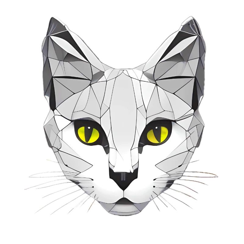 Cat Graphic Low Poly