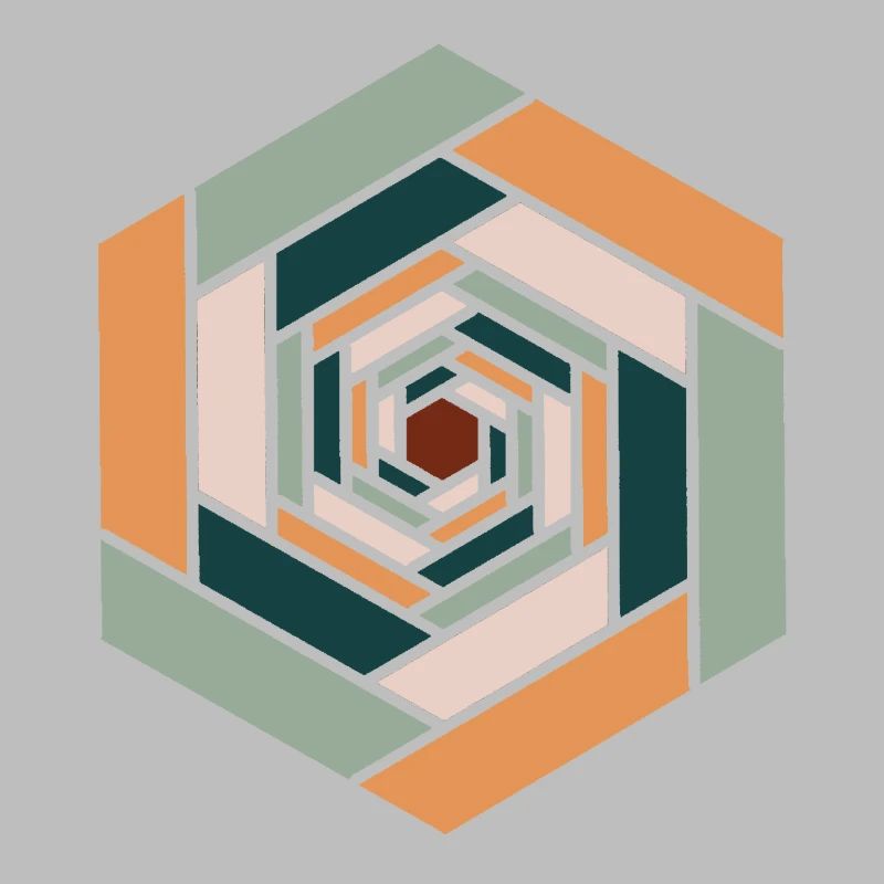 Colored infinity hexagon