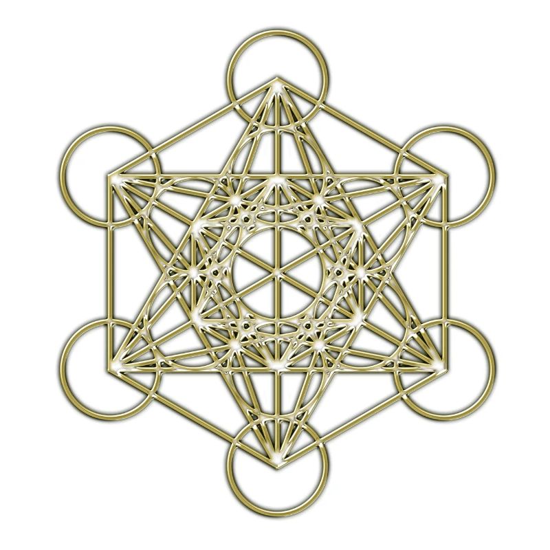 Metatron's Cube gold 3D