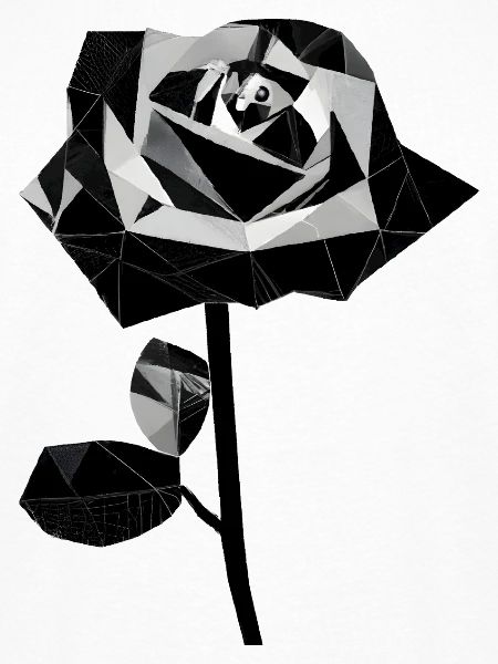 Polygon black rose