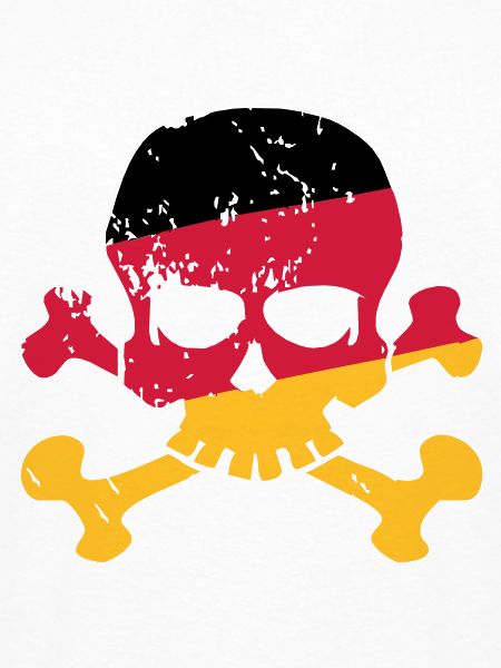 Tysk flag skull - Tyskland - Berlin - fodbold