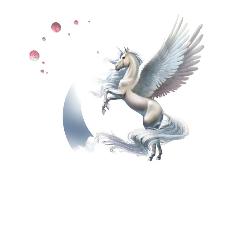 Einhorn oder Pegasus Fliegendes Pferd