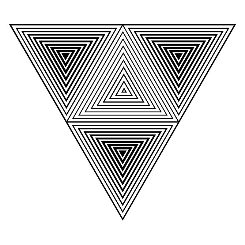 Optical illusion (Hipster Dreick) B&w Art