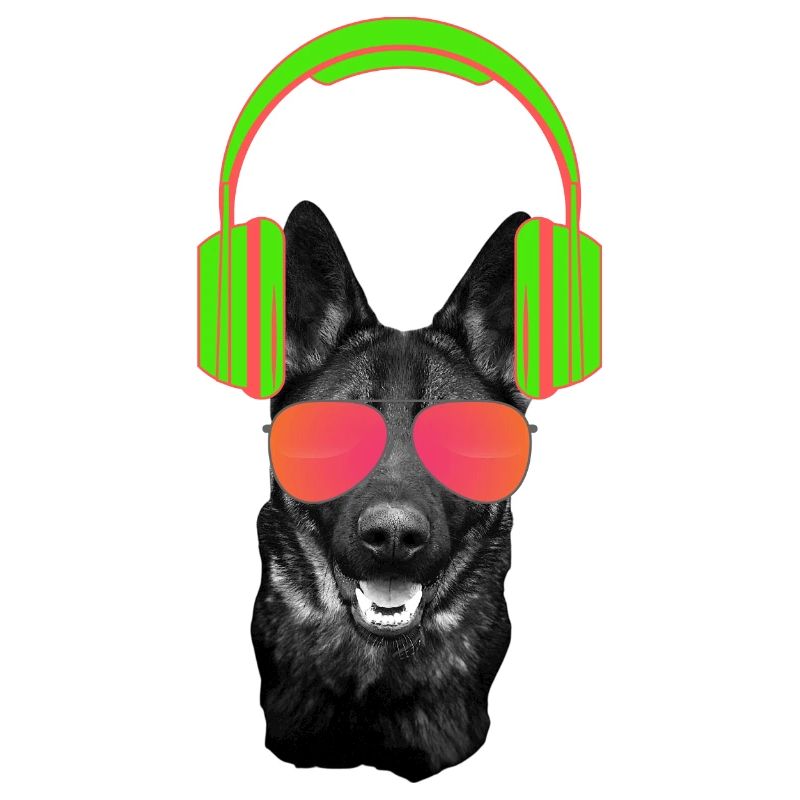 Schäferhund DJ Deutscher Schäferhund Kopfhörer
