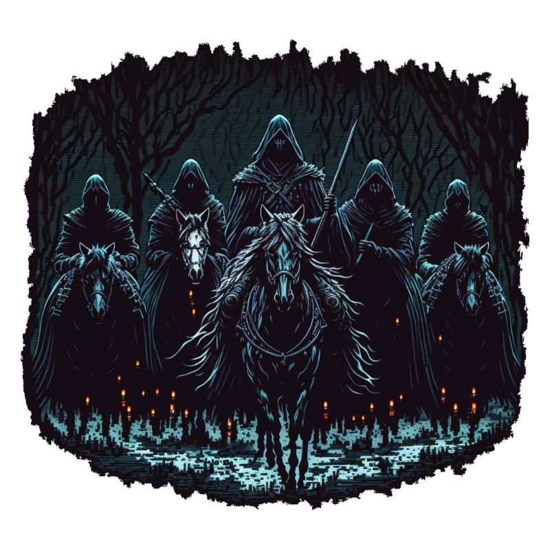 Dunkle Reiter Pixel Style
