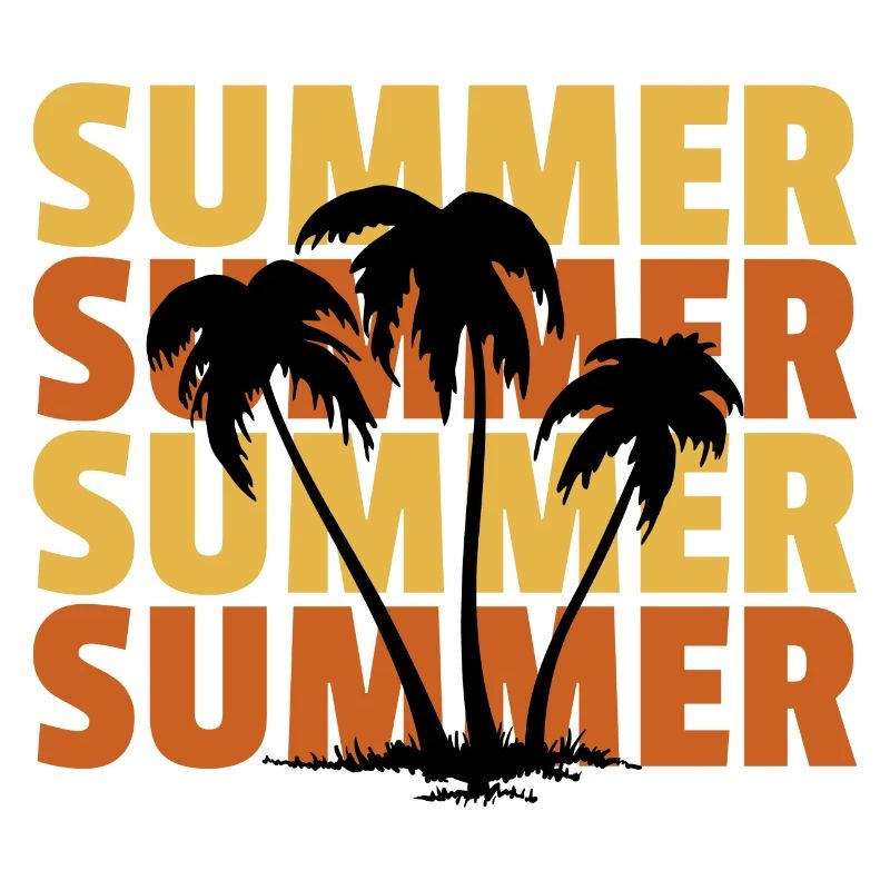 Tropical Summer Palm Tree Pattern