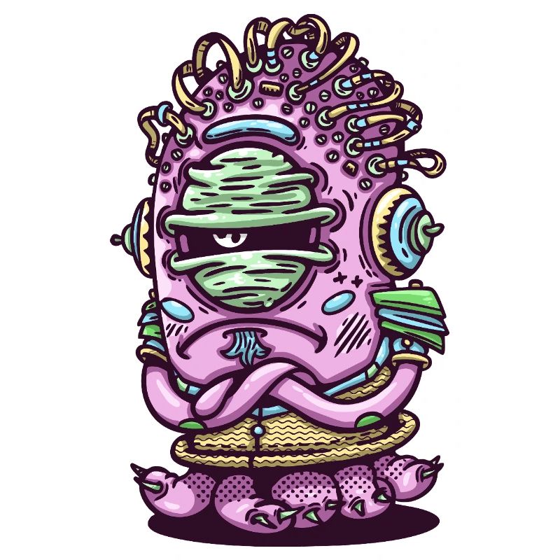 Créature extraterrestre rose de l’espace