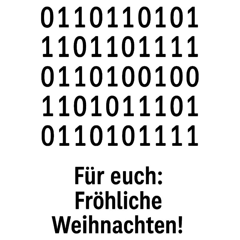 Christmas Code Binary Pattern