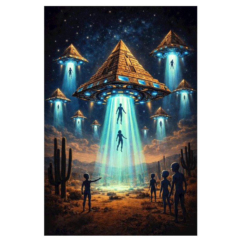 Alien UFO Pyramid Rocket