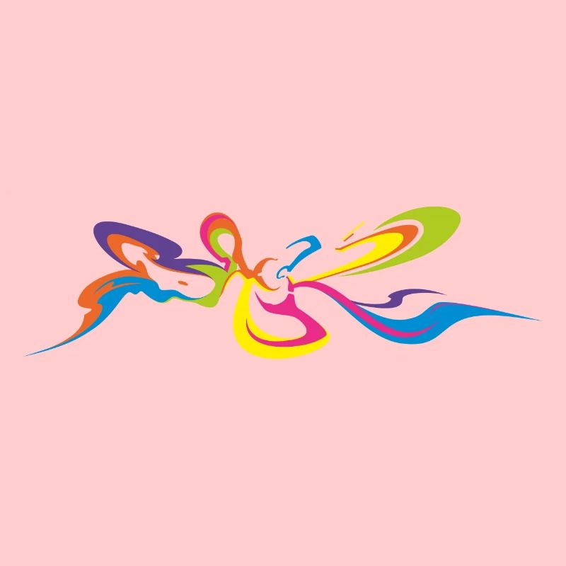 Psychedelic Butterfly - Back Graffiti Design