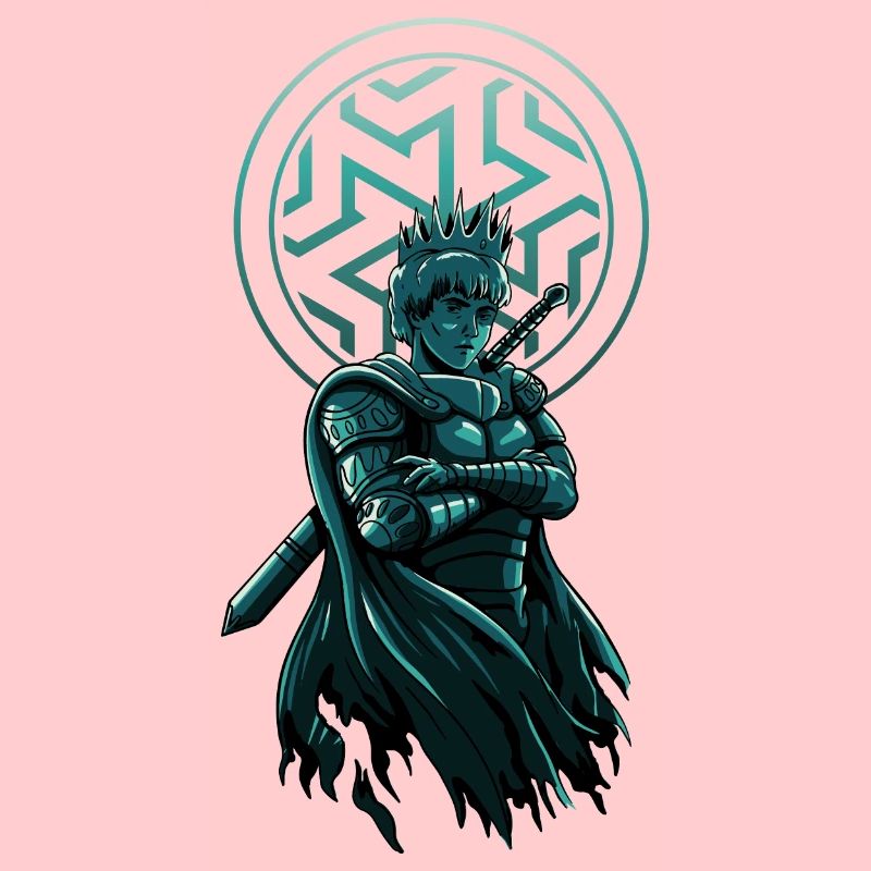 Guerrier de table : Amateur de corbeaux avec épée - Unique