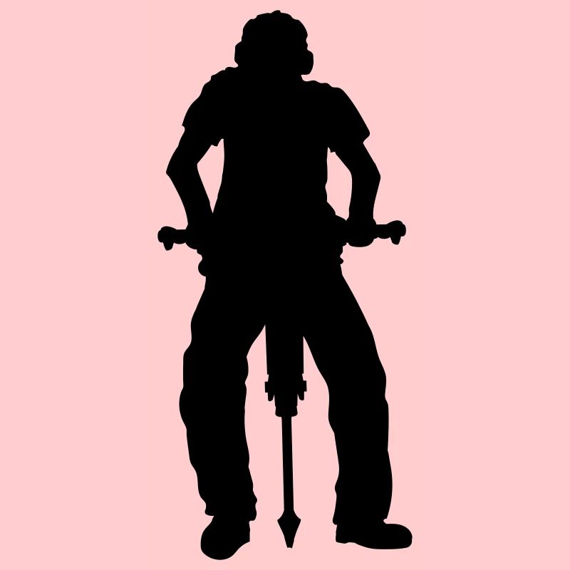 Bauarbeiter Presslufthammer Silhouette