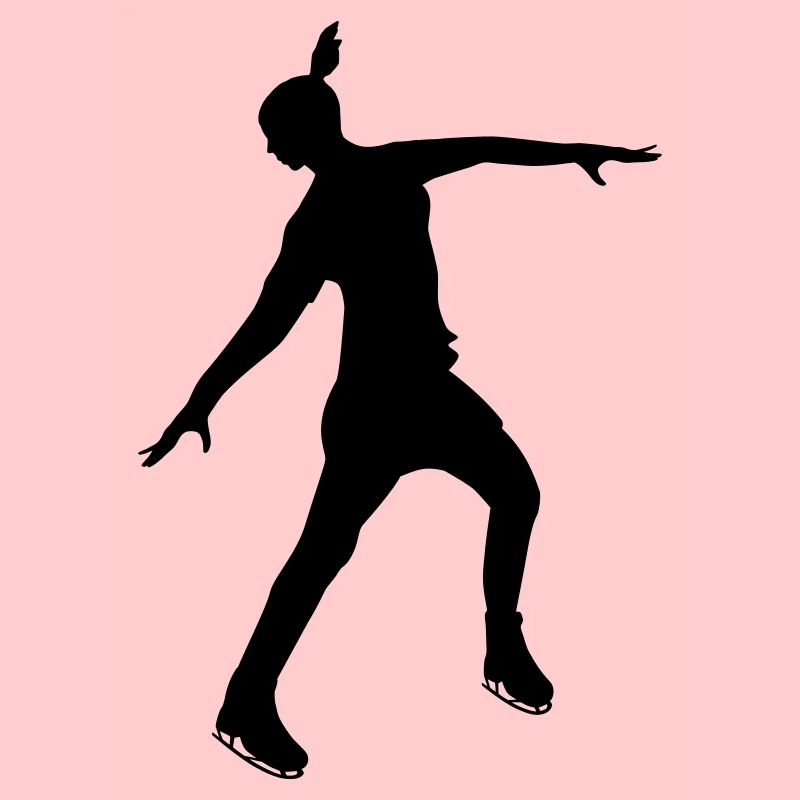 Patineuse artistique dans une pose stable