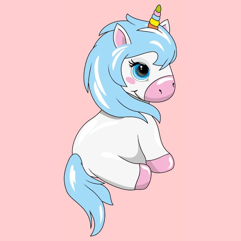 Timide mignon bébé licorne