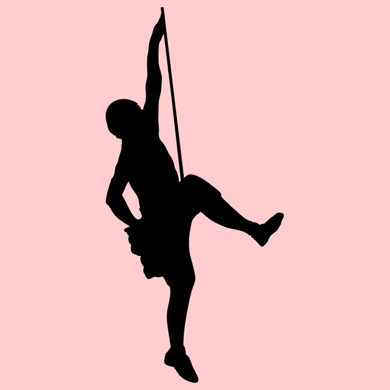 Climbing wall Mountaineer Silhouette Rocks