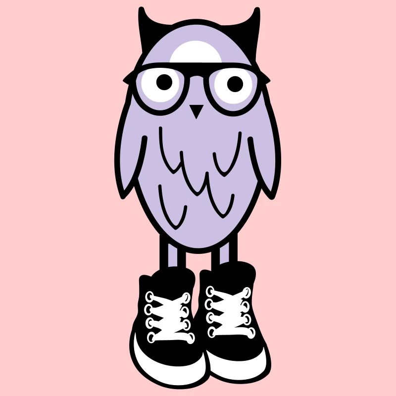 Eule mit Turnschuhen