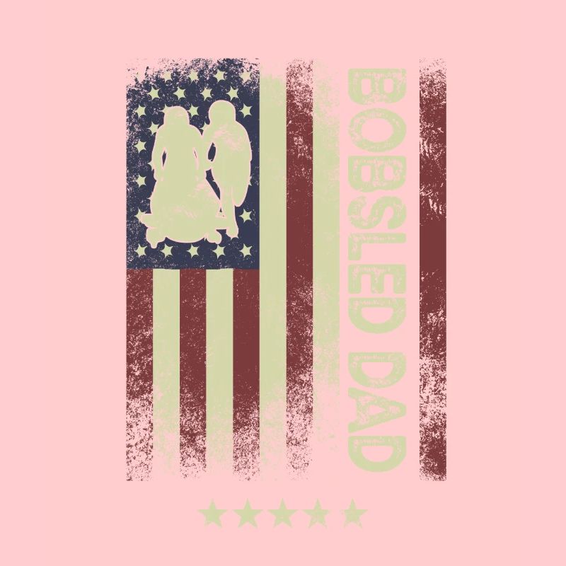 USA American Flag - Bobsled Dad